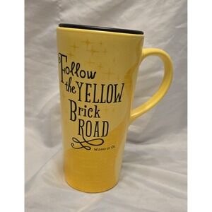 Wizard Of Oz Follow the Yellow Brick Road Hallmark Mug Cup Ceramic Lid Hot  Cold